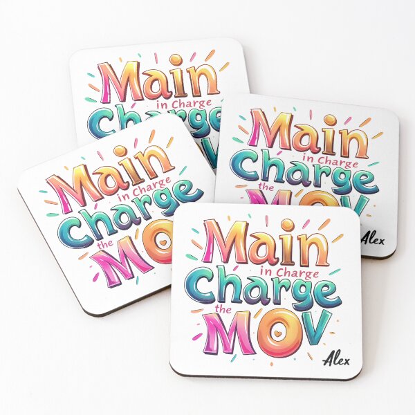 Item preview, Main Charge the Move – Colorful Motivational Quote designed and sold by AlexLineArt.