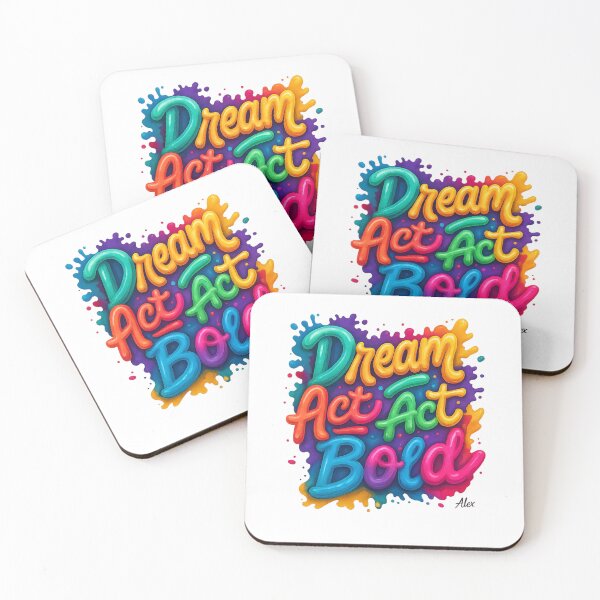 Item preview,  Dream Act Bold – Inspirational Colorful Typography designed and sold by AlexLineArt.