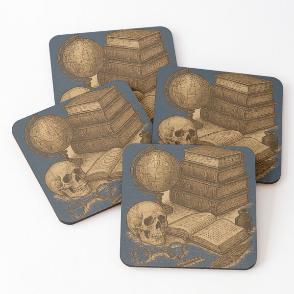 Item preview,  Dark Academia Scholar's Study - Vintage Books Globe Skull Academic Aesthetic Art designed and sold by freackly.