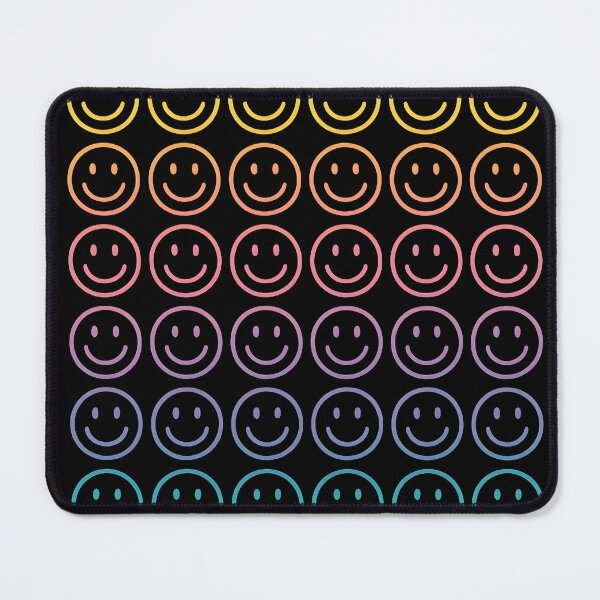 Item preview, Pastel Smiley Matrix – Neon Gradient Smiley Face Pattern, Y2K Rave Grid Design designed and sold by MindGlowArt.