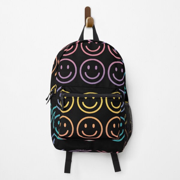 Item preview, Pastel Smiley Matrix – Neon Gradient Smiley Face Pattern, Y2K Rave Grid Design designed and sold by MindGlowArt.