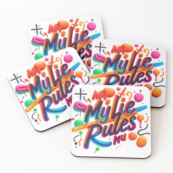 Item preview, My Life My Rules – Colorful 3D Typography Design designed and sold by AlexLineArt.