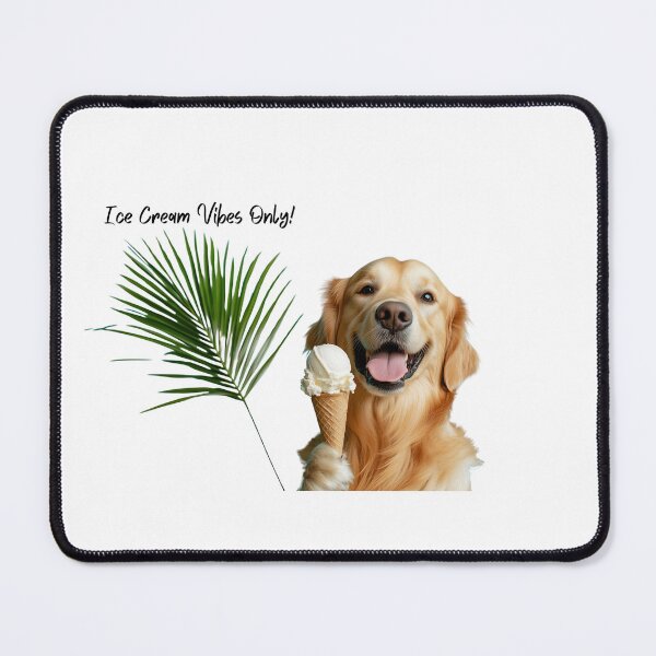 Item preview, Golden Retriever with Ice Cream designed and sold by GoxyVision.