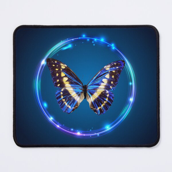 Item preview, Blue Neon Butterfly in Magical Light Ring designed and sold by Khamique.