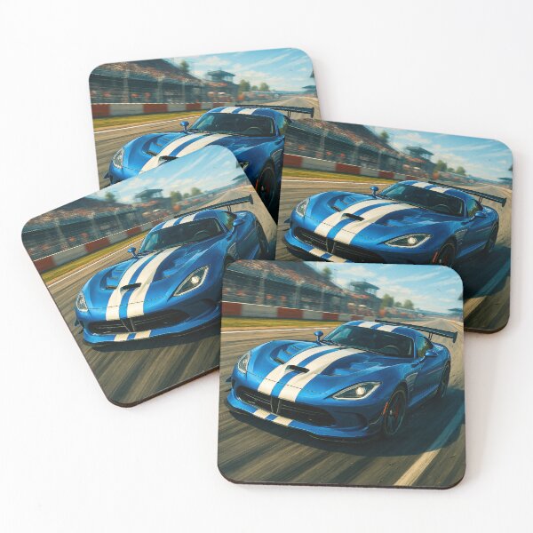Item preview, Blue Racing Supercar Dominates Speedway designed and sold by RevUpDesign.