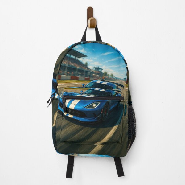 Item preview, Blue Racing Supercar Dominates Speedway designed and sold by RevUpDesign.