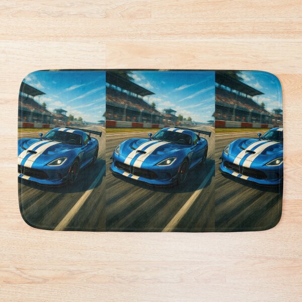 Item preview, Blue Racing Supercar Dominates Speedway designed and sold by RevUpDesign.
