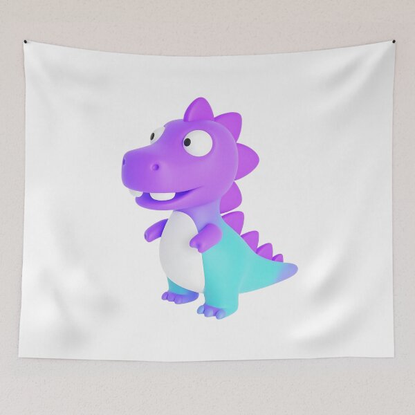Item preview, Brightly colored dinosaur, child-friendly smile designed and sold by Nok-Thep.