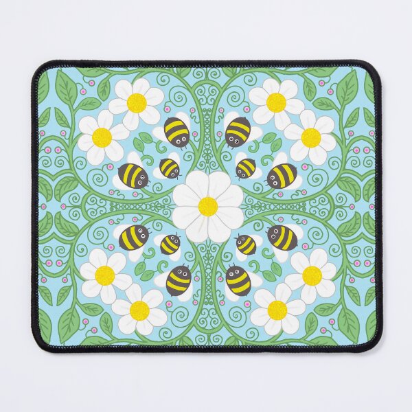 Item preview, Blue radial bee garden designed and sold by QuirkyBeez.