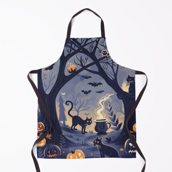 Item preview, Vintage Autumn Haloween Scene Black Cats Halloween Occult designed and sold by GrinGalore.