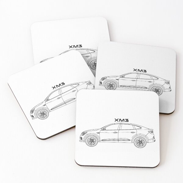 Item preview, Renault XM3 Line art illustration art work designed and sold by sketchjuny.