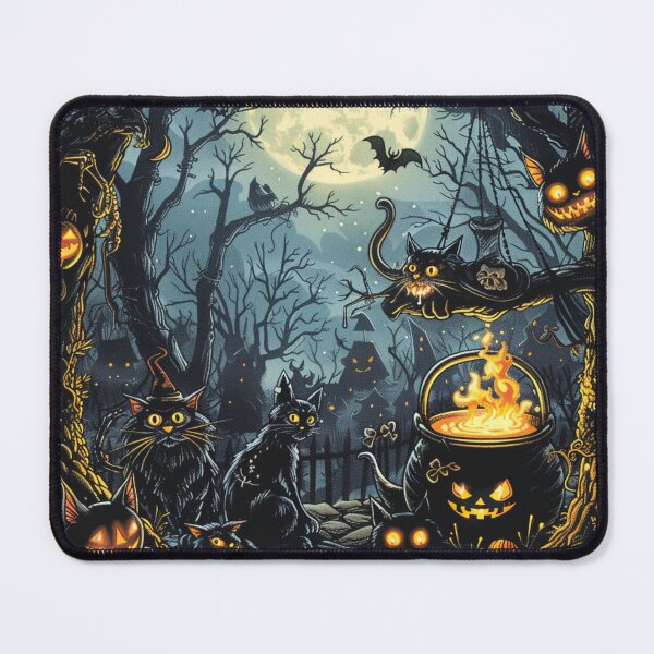 Item preview, Vintage Autumn Haloween Potion Black Cats Halloween Occult designed and sold by GrinGalore.