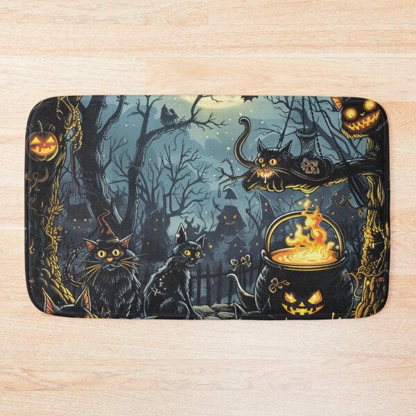 Item preview, Vintage Autumn Haloween Potion Black Cats Halloween Occult designed and sold by GrinGalore.