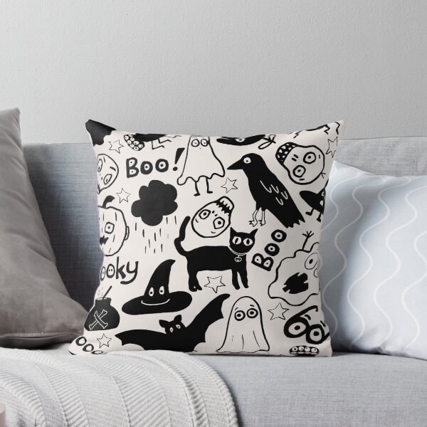 Item preview, Doodle graffiti Halloween spooky fun pattern designed and sold by SaryandSaff.