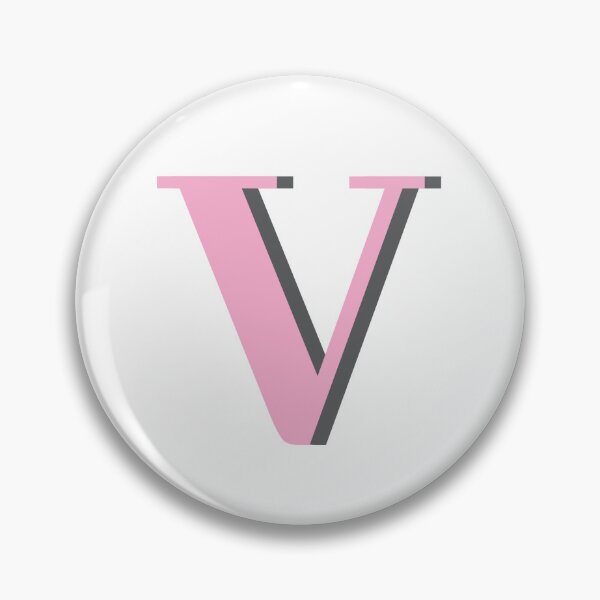 Item preview, Letter V in pastel pink – Cute Alphabet Initial Monogram Design designed and sold by Monika Howarth.