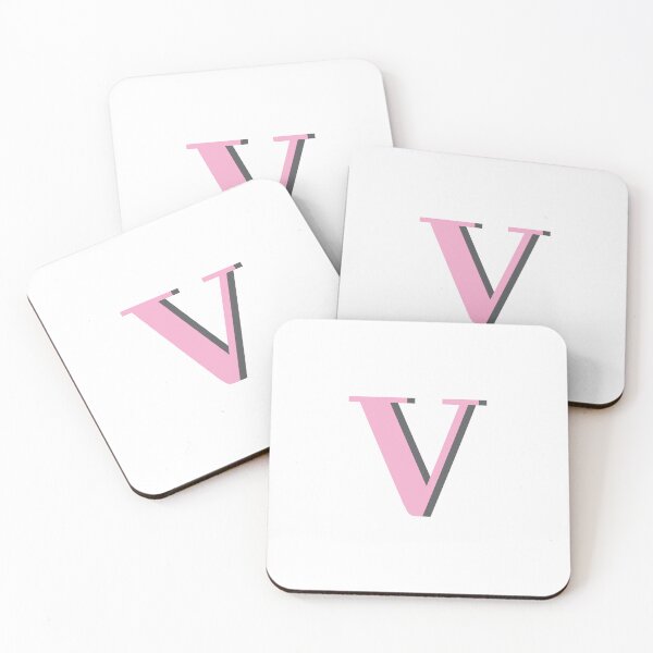 Item preview, Letter V in pastel pink – Cute Alphabet Initial Monogram Design designed and sold by Monika Howarth.