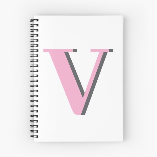 Item preview, Letter V in pastel pink – Cute Alphabet Initial Monogram Design designed and sold by Artbymonika.