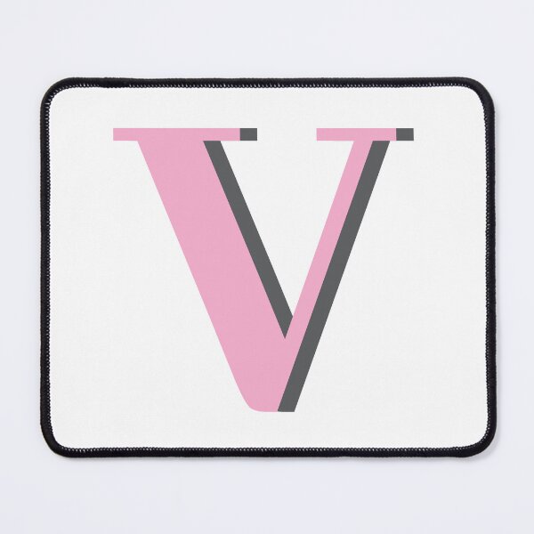 Item preview, Letter V in pastel pink – Cute Alphabet Initial Monogram Design designed and sold by Monika Howarth.