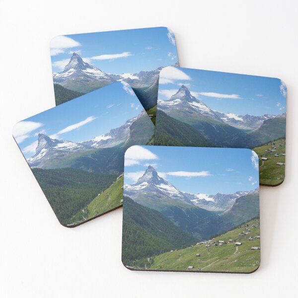 Item preview, View of the Matterhorn and the valley with traditional Swiss chalet designed and sold by YFS Visuals.