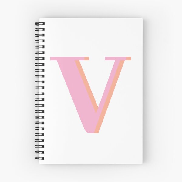 Item preview, Letter V in pastel pink – Cute Alphabet Initial Monogram  designed and sold by Artbymonika.