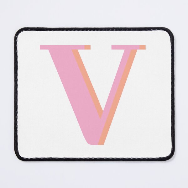 Item preview, Letter V in pastel pink – Cute Alphabet Initial Monogram  designed and sold by Monika Howarth.