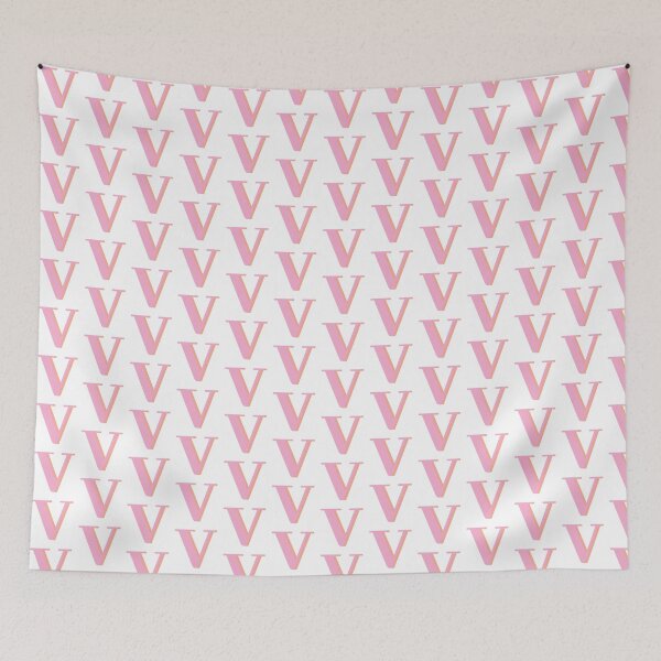 Item preview, Letter V in pastel pink – Cute Alphabet Initial Monogram  designed and sold by Monika Howarth.