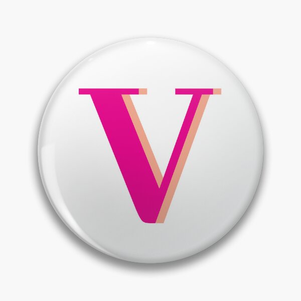 Item preview, Letter V in hot pink – Cute Alphabet Initial Monogram  designed and sold by Monika Howarth.