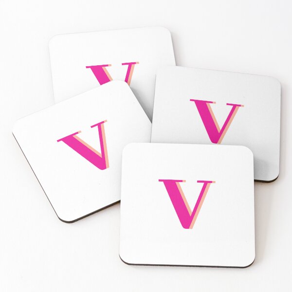 Item preview, Letter V in hot pink – Cute Alphabet Initial Monogram  designed and sold by Monika Howarth.