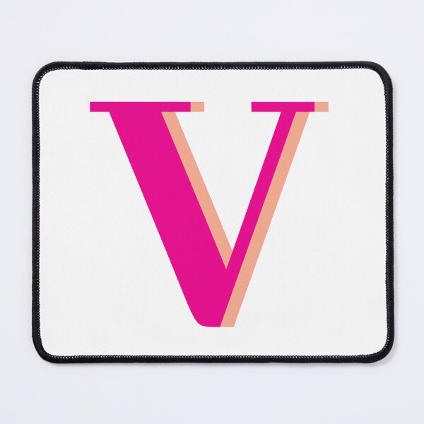 Item preview, Letter V in hot pink – Cute Alphabet Initial Monogram  designed and sold by Monika Howarth.