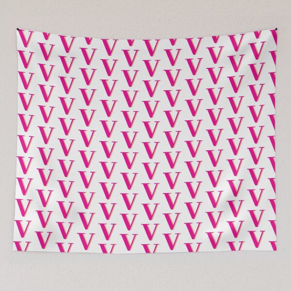 Item preview, Letter V in hot pink – Cute Alphabet Initial Monogram  designed and sold by Monika Howarth.