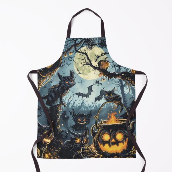 Item preview, Vintage Autumn Haloween Potion Black Cat Halloween Occult designed and sold by GrinGalore.