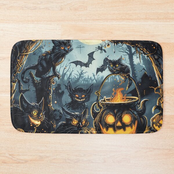 Item preview, Vintage Autumn Haloween Potion Black Cat Halloween Occult designed and sold by GrinGalore.