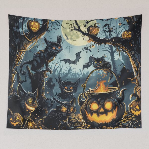 Item preview, Vintage Autumn Haloween Potion Black Cat Halloween Occult designed and sold by GrinGalore.
