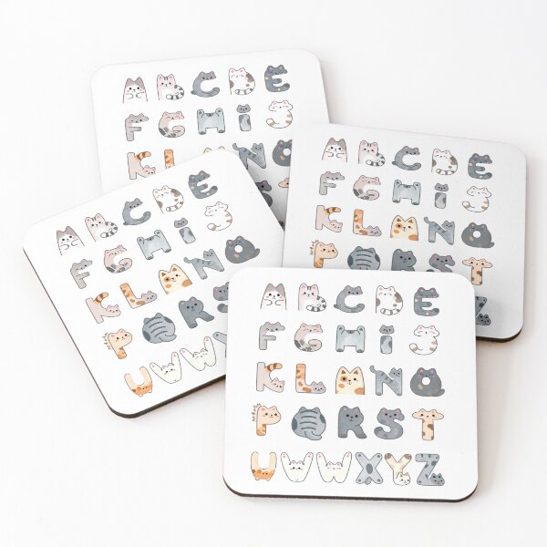 Item preview, ABC cute cat letters designed and sold by LiskoDesign.