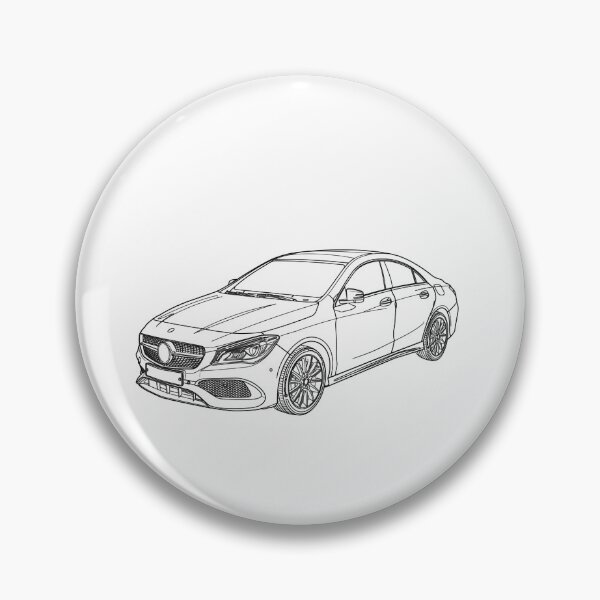 Item preview, Mercedes car CLA250 Line art illustration.  designed and sold by sketchjuny.