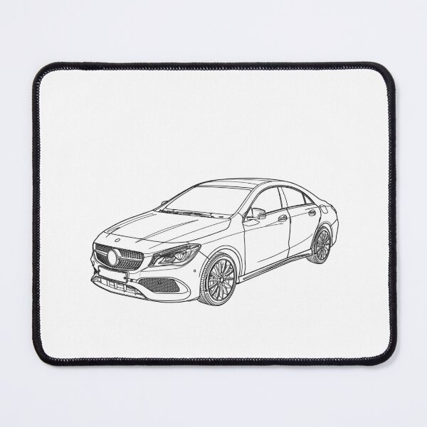Item preview, Mercedes car CLA250 Line art illustration.  designed and sold by sketchjuny.