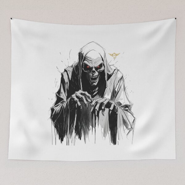 Item preview, Black and White Terrifying Specter with Sharp Claws designed and sold by DM.