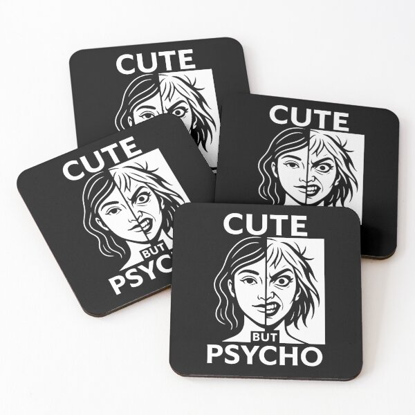 Item preview, Cute But Psycho – Funny Split Personality Cartoon Design for Women designed and sold by SnappyPNG.