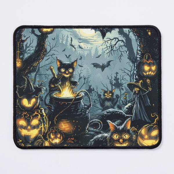 Item preview, Vintage Autumn Haloween Potion Makers Black Cats Occult designed and sold by GrinGalore.