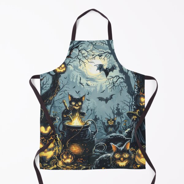 Item preview, Vintage Autumn Haloween Potion Makers Black Cats Occult designed and sold by GrinGalore.