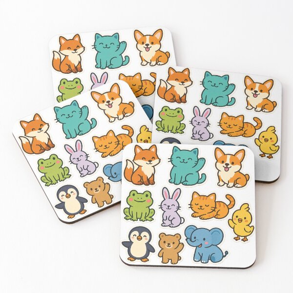 Item preview, Cute Colorful Animal Sticker Set designed and sold by Khamique.