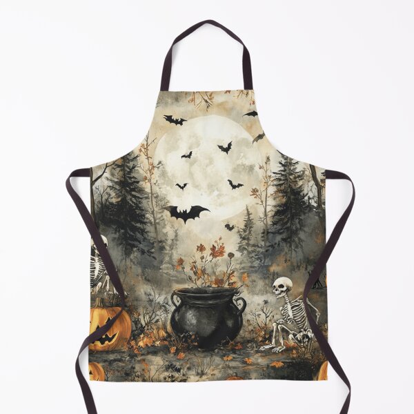 Item preview, Vintage Autumn Haloween Scene Skeletons Occult designed and sold by GrinGalore.