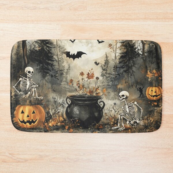 Item preview, Vintage Autumn Haloween Scene Skeletons Occult designed and sold by GrinGalore.