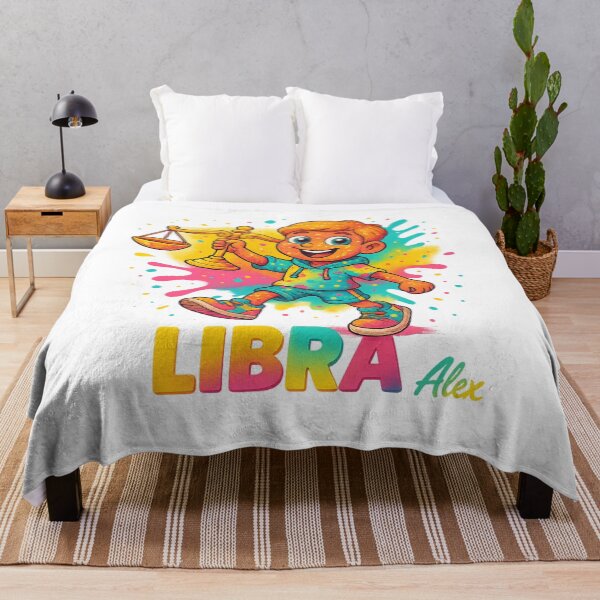 Item preview, Cute Libra Zodiac Cartoon Character – Colorful Splash Art designed and sold by AlexLineArt.