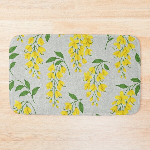 Item preview, Laburnum tree – Elegant floral pattern in yellow & green designed and sold by VisionsofArt.