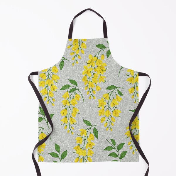 Item preview, Laburnum tree – Elegant floral pattern in yellow & green designed and sold by VisionsofArt.