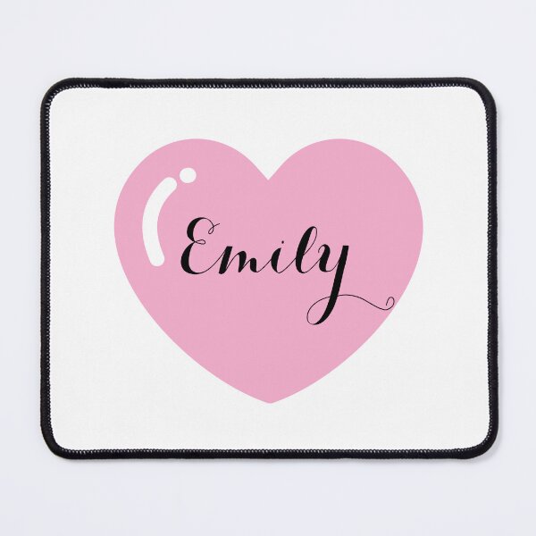 Item preview, Emily Name with Pink Heart designed and sold by Monika Howarth.