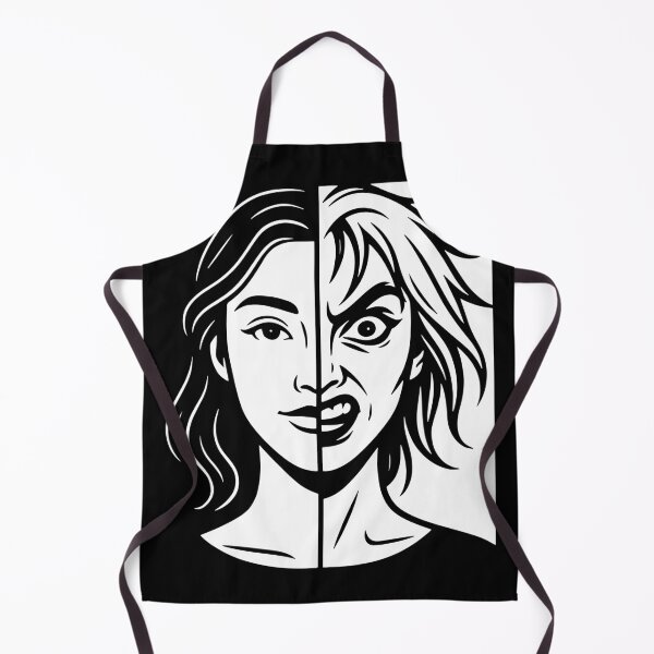 Item preview, Split Face Woman – Funny Mood Swing & Dual Personality Illustration designed and sold by SnappyPNG.