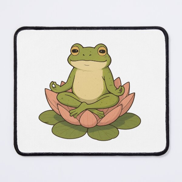 Item preview, Cute Frog Meditating on Lotus Flower designed and sold by Tropical art.
