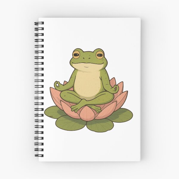 Item preview, Cute Frog Meditating on Lotus Flower designed and sold by Tropical art.